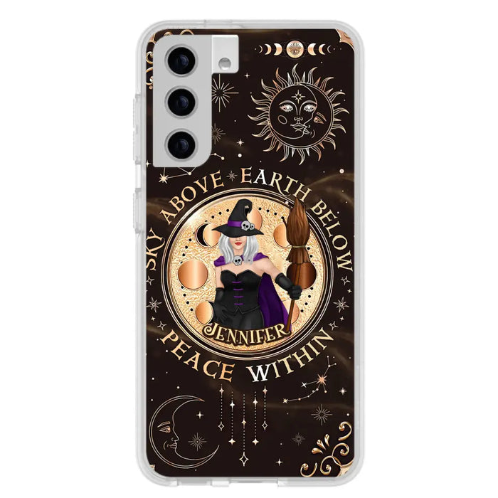 Custom Personalized Witch Phone Case - Halloween Gift Idea For Girl - Wiccan Decor/Pagan Decor - As Above So Below - Cases For iPhone And Samsung