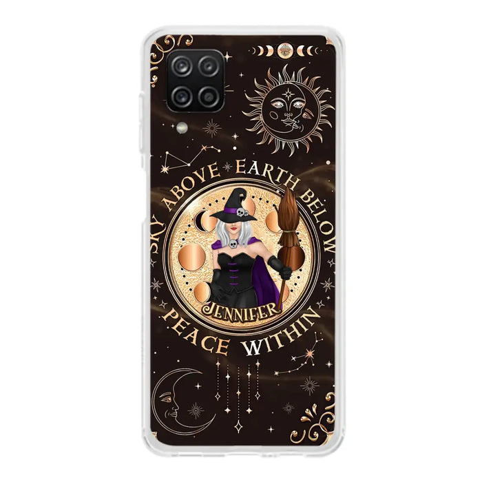 Custom Personalized Witch Phone Case - Halloween Gift Idea For Girl - Wiccan Decor/Pagan Decor - As Above So Below - Cases For iPhone And Samsung