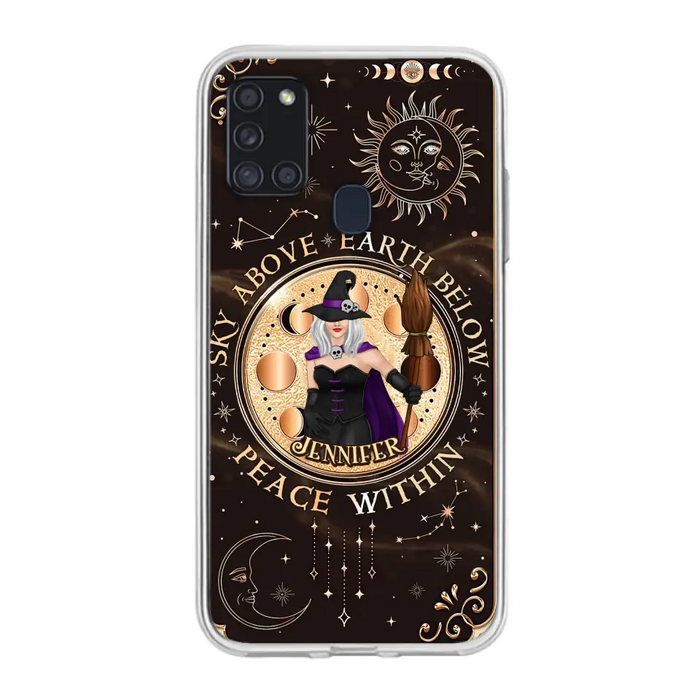 Custom Personalized Witch Phone Case - Halloween Gift Idea For Girl - Wiccan Decor/Pagan Decor - As Above So Below - Cases For iPhone And Samsung