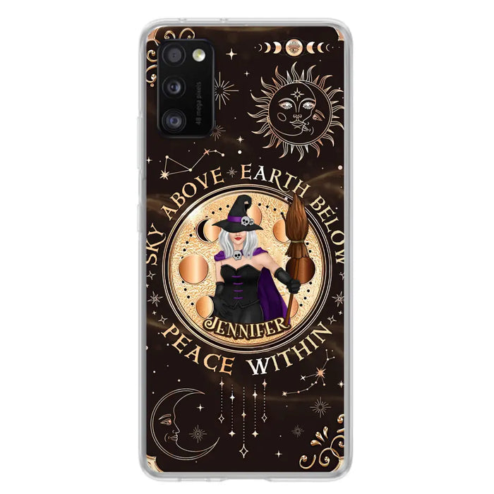 Custom Personalized Witch Phone Case - Halloween Gift Idea For Girl - Wiccan Decor/Pagan Decor - As Above So Below - Cases For iPhone And Samsung