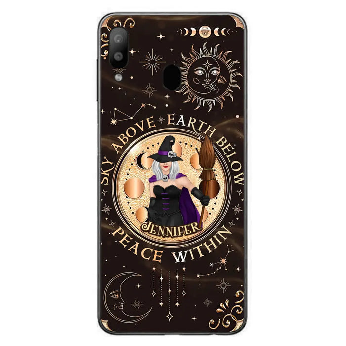 Custom Personalized Witch Phone Case - Halloween Gift Idea For Girl - Wiccan Decor/Pagan Decor - As Above So Below - Cases For iPhone And Samsung