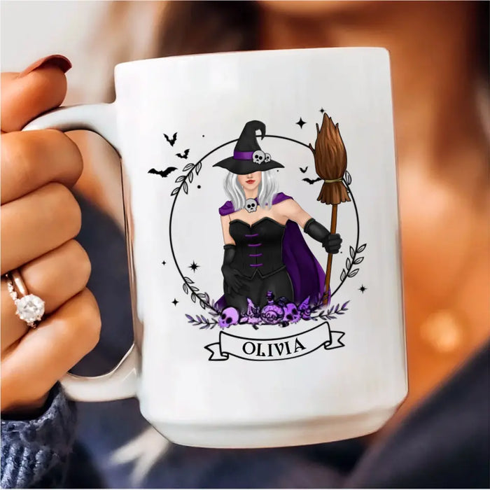 Personalized Witch Coffee Mug - Gift Idea For Halloween/Witch Lovers - I'm Not A Beautiful Disaster Or A Hot Mess