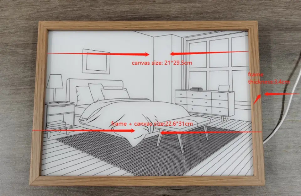 Personalized Family Lighting Frame Canvas - Up to 6 Adults & 3 Children - Gift Idea For Family - Although You Can Not See Me I Am Always With You