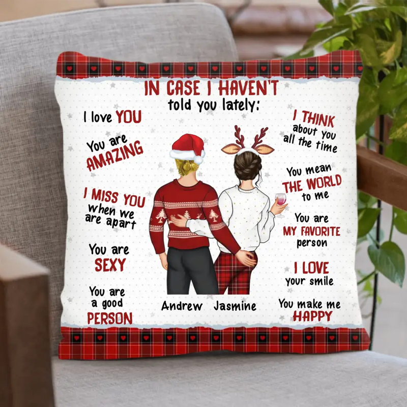 Personalized Couple Quilt/Fleece Throw Blanket/Pillow Cover - Gift Idea For Couple/Husband/Wife - In Case I Haven't Told You Lately