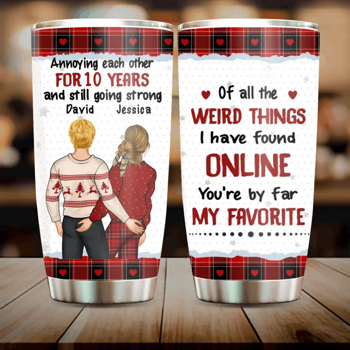Personalized Couple Tumbler - Christmas Gift Idea For Couple - You're By Far My Favorite
