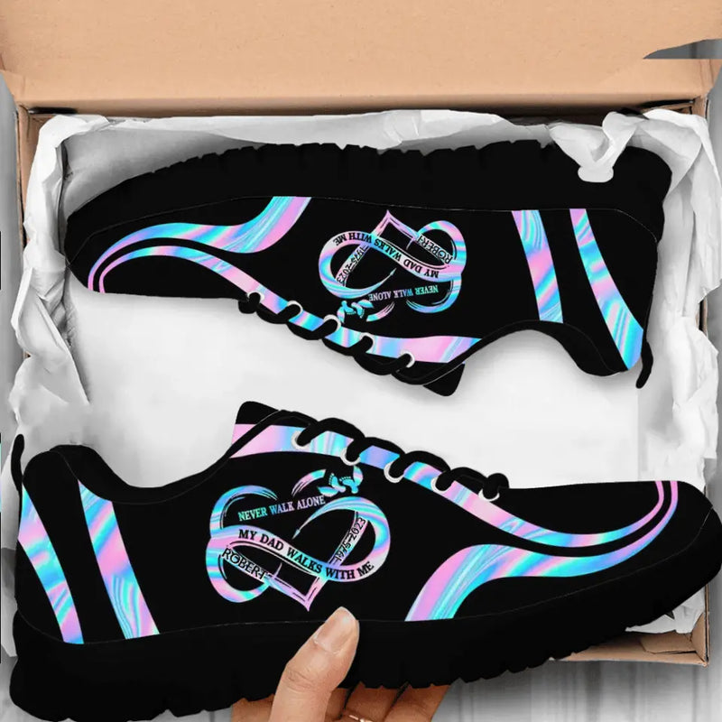 Personalized Memorial Sneakers - Memorial Gift Idea - Never Walk Alone