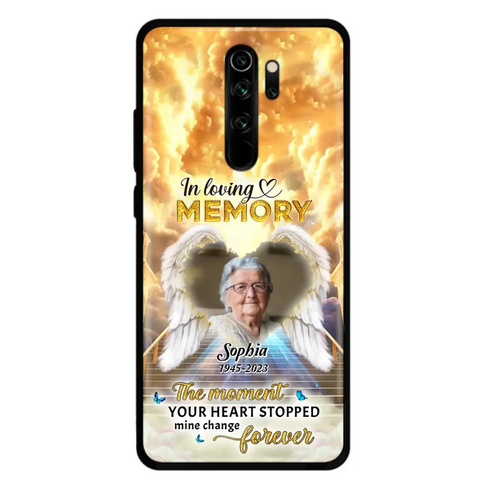 The Moment Your Heart Stopped Mine Changed Forever - Personalized Memorial Oppo/ Huawei/ Xiaomi Case - Upload Photo - Memorial Gift Idea