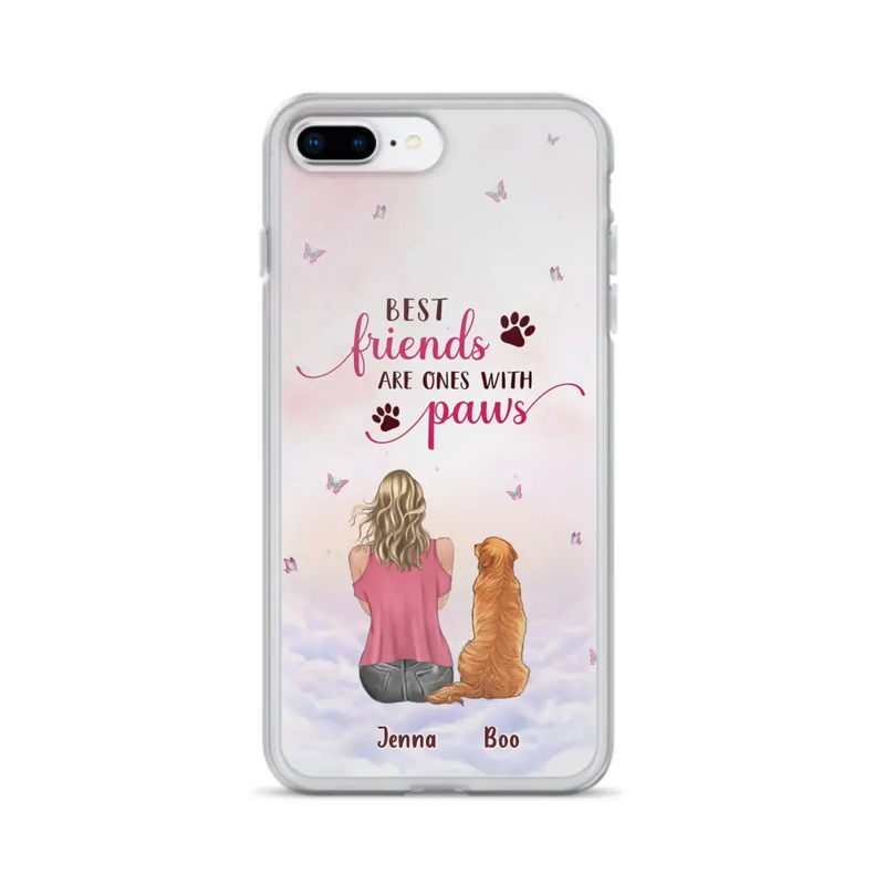 Custom Personalized Dog Mom Phone Case - Upto 5 Dogs - Mother's Day Gift Idea For Dog Lovers - Best Friends Are Ones With Paws - Case for iPhone/Samsung