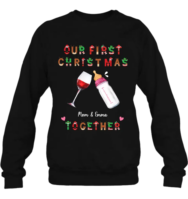 Custom Personalized First Christmas Baby Onesie/Sweatshirt - Christmas Gift Idea for Baby/Mom/Family - Our First Christmas Together