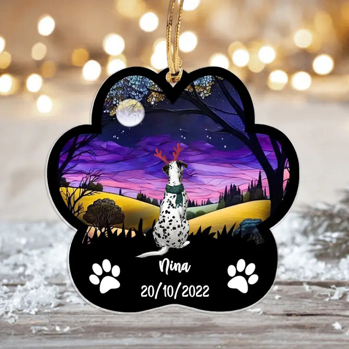 Custom Personalized Memorial Pet Acrylic Ornament - Christmas Gift Idea for Pet Owners