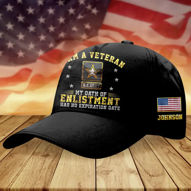 Personalized Veteran Baseball Cap - Gift Idea For Veterans - No Expiration Date
