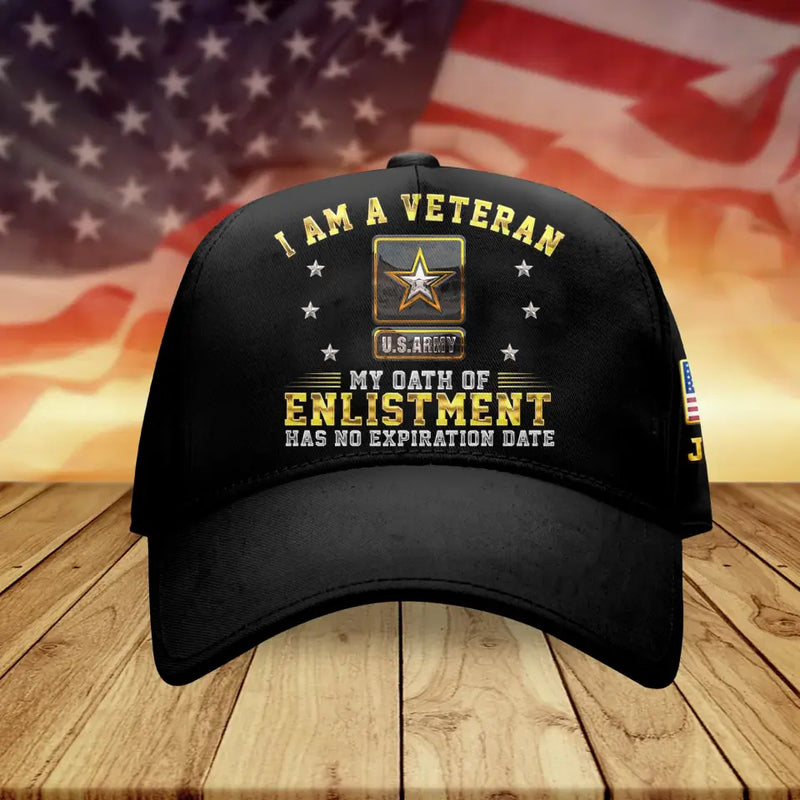 Personalized Veteran Baseball Cap - Gift Idea For Veterans - No Expiration Date