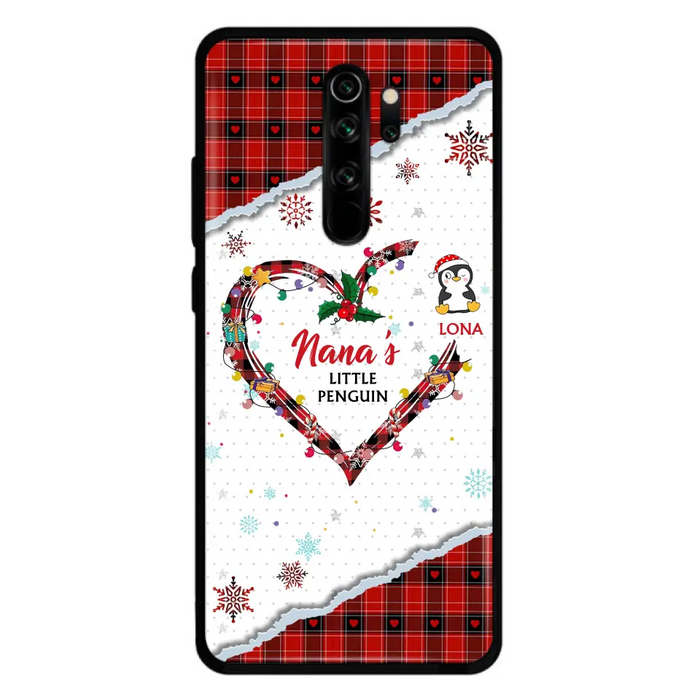 Personalized Christmas Nana Phone Case - Gift Idea For Grandma - Upto 10 Penguins - Case For Oppo/Xiaomi/Huawei