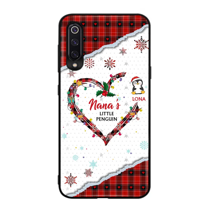 Personalized Christmas Nana Phone Case - Gift Idea For Grandma - Upto 10 Penguins - Case For Oppo/Xiaomi/Huawei