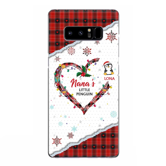 Personalized Christmas Nana Phone Case - Gift Idea For Grandma - Upto 10 Penguins -  Case For iPhone/Samsung