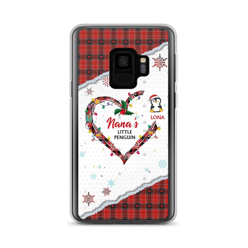 Personalized Christmas Nana Phone Case - Gift Idea For Grandma - Up to 10 Penguins -  Case For iPhone/Samsung