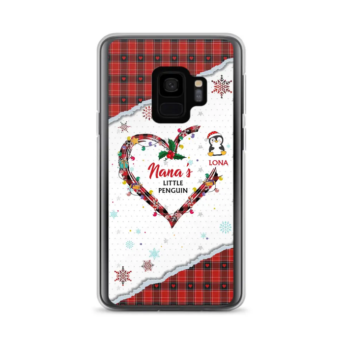 Personalized Christmas Nana Phone Case - Gift Idea For Grandma - Upto 10 Penguins -  Case For iPhone/Samsung