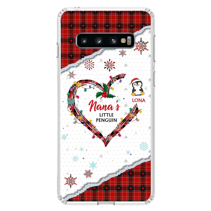 Personalized Christmas Nana Phone Case - Gift Idea For Grandma - Upto 10 Penguins -  Case For iPhone/Samsung