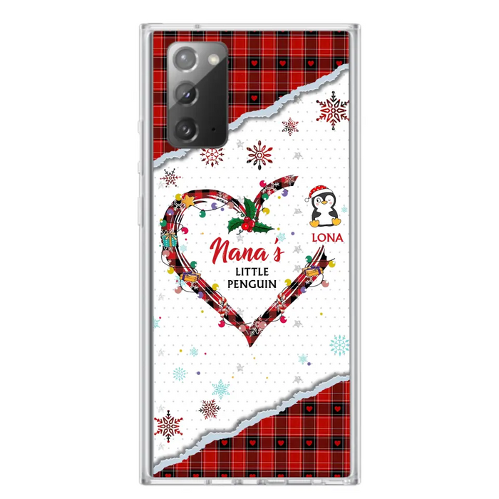 Personalized Christmas Nana Phone Case - Gift Idea For Grandma - Upto 10 Penguins -  Case For iPhone/Samsung