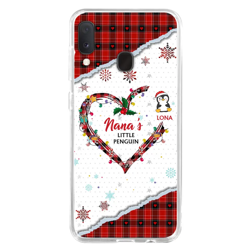 Personalized Christmas Nana Phone Case - Gift Idea For Grandma - Up to 10 Penguins -  Case For iPhone/Samsung