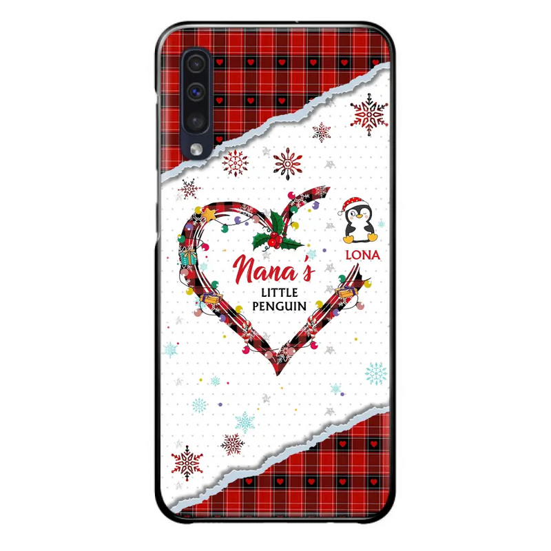 Personalized Christmas Nana Phone Case - Gift Idea For Grandma - Up to 10 Penguins -  Case For iPhone/Samsung