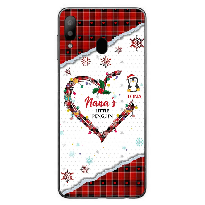 Personalized Christmas Nana Phone Case - Gift Idea For Grandma - Upto 10 Penguins -  Case For iPhone/Samsung