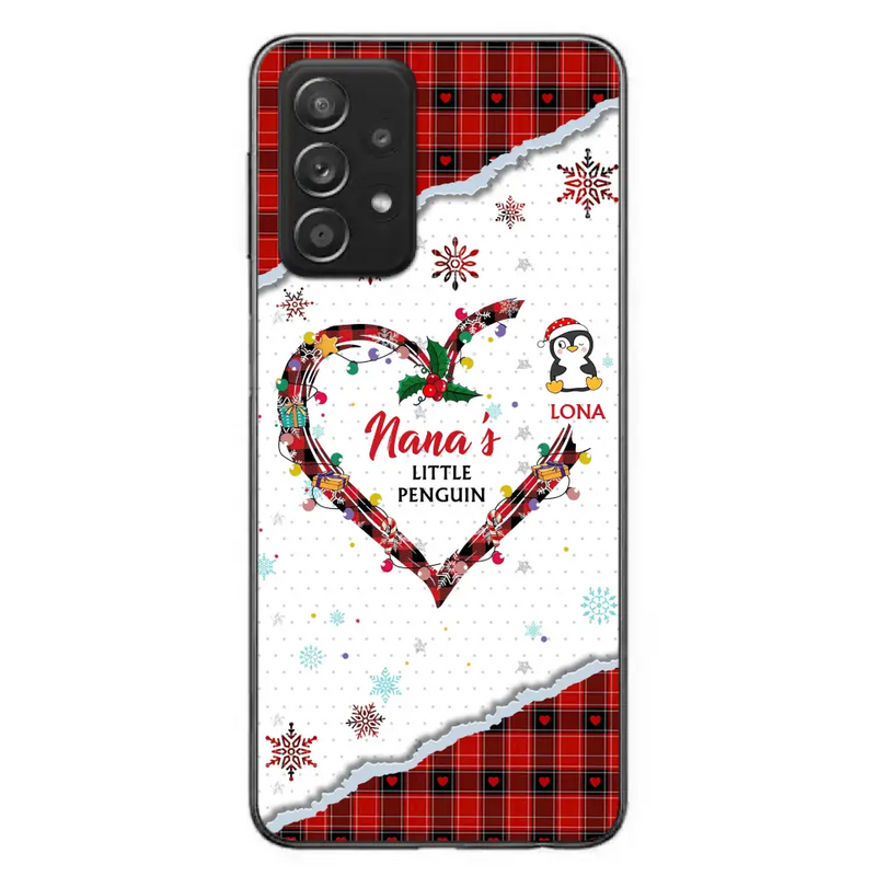 Personalized Christmas Nana Phone Case - Gift Idea For Grandma - Up to 10 Penguins -  Case For iPhone/Samsung