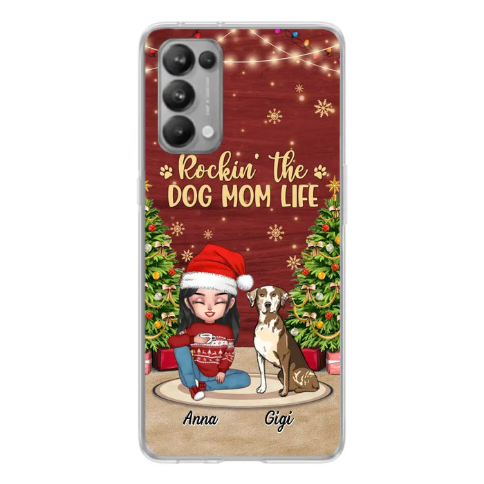 Custom Personalized Dog Mom Phone Case - Christmas Gift Idea For Dogs Lovers - Upto 4 Dogs - Rockin' The Dog Mom Life - Case For Xiaomi/ Oppo/ Huawei