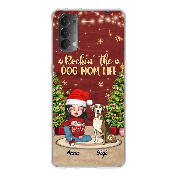 Custom Personalized Dog Mom Phone Case - Christmas Gift Idea For Dogs Lovers - Upto 4 Dogs - Rockin' The Dog Mom Life - Case For Xiaomi/ Oppo/ Huawei