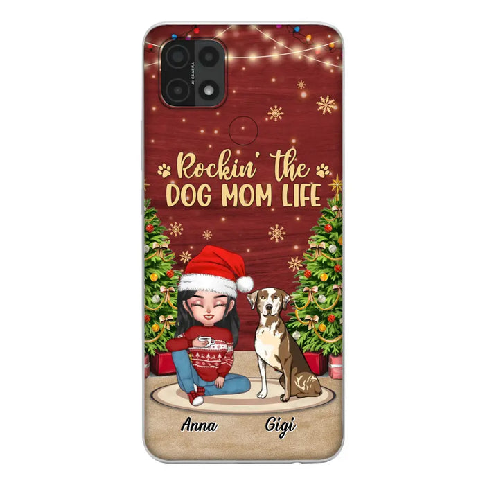 Custom Personalized Dog Mom Phone Case - Christmas Gift Idea For Dogs Lovers - Upto 4 Dogs - Rockin' The Dog Mom Life - Case For Xiaomi/ Oppo/ Huawei