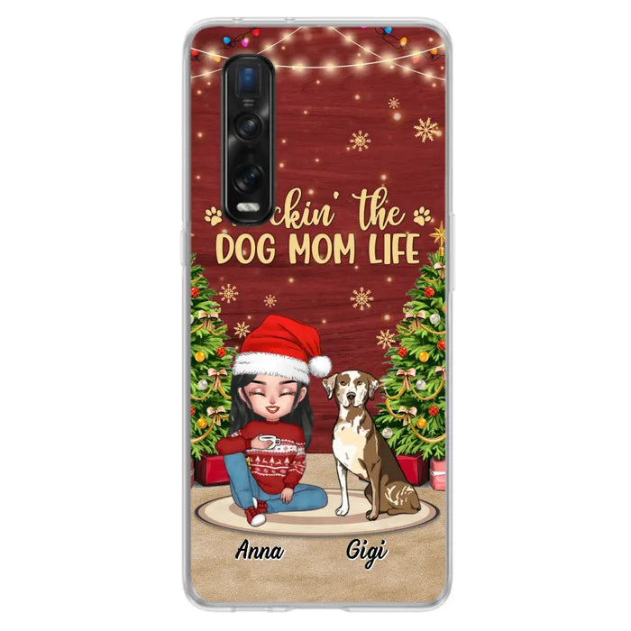 Custom Personalized Dog Mom Phone Case - Christmas Gift Idea For Dogs Lovers - Upto 4 Dogs - Rockin' The Dog Mom Life - Case For Xiaomi/ Oppo/ Huawei