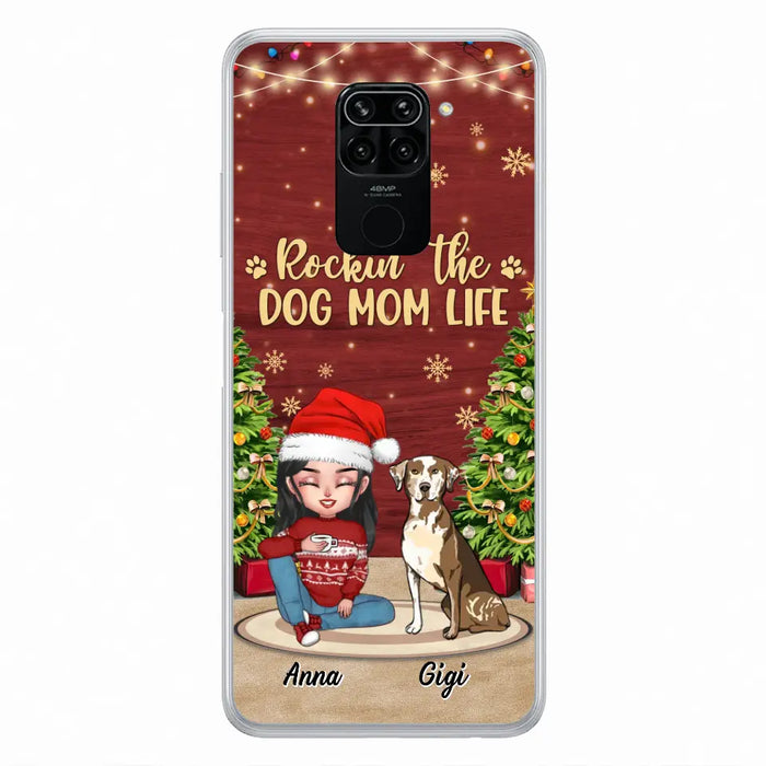 Custom Personalized Dog Mom Phone Case - Christmas Gift Idea For Dogs Lovers - Upto 4 Dogs - Rockin' The Dog Mom Life - Case For Xiaomi/ Oppo/ Huawei