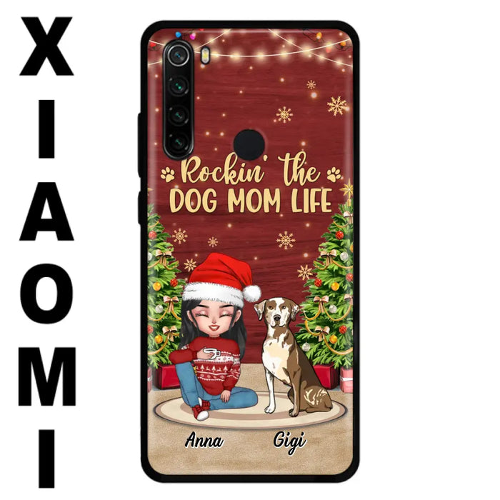 Custom Personalized Dog Mom Phone Case - Christmas Gift Idea For Dogs Lovers - Upto 4 Dogs - Rockin' The Dog Mom Life - Case For Xiaomi/ Oppo/ Huawei