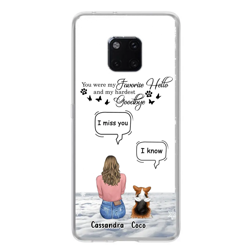 Personalized Pet Phone Case - Up to 4 Pets - Gift Idea For Couple/Dog/Cat Lover - You Were My Favorite Hello And My Hardest Goodbye - Case For Oppo/Xiaomi/Huawei