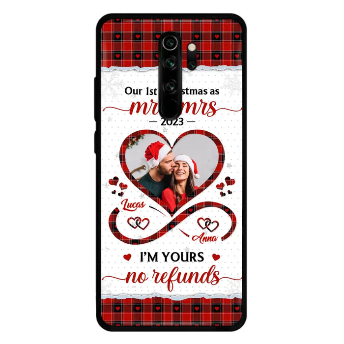 Custom Personalized Couple Photo Phone Case - Christmas Gift Idea For Couple/ Him/ Her - Our 1st Christmas As Mr & Mrs - Case For Oppo/ Xiaomi/ Huawei