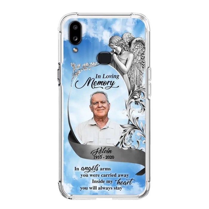 Custom Personalized Memorial Photo Phone Case - Memorial Gift Idea for Family - Inside My Heart You Will Always Stay - Case For iPhone/Samsung