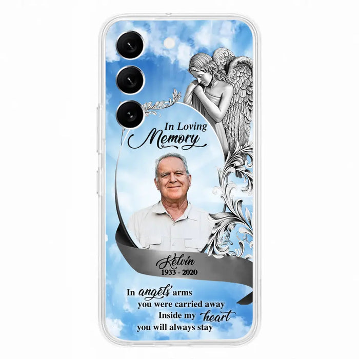 Custom Personalized Memorial Photo Phone Case - Memorial Gift Idea for Family - Inside My Heart You Will Always Stay - Case For iPhone/Samsung