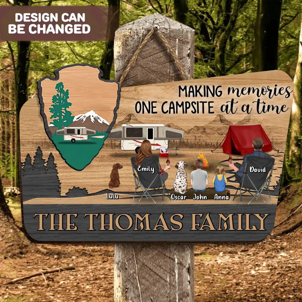 Custom Personalized Camping Wooden Sign - Gift Idea For Camping Lovers ...