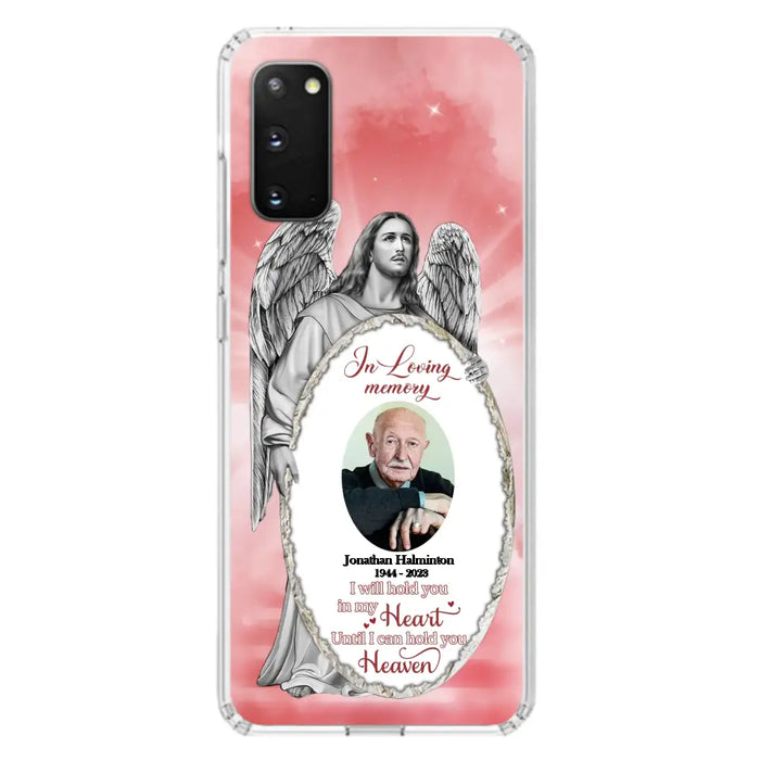 Custom Personalized Jesus Christ Memorial Photo Phone Case - Memorial Gift Idea For Family Member - I Will Hold You in My Heart Until I Can Hold You in Heaven - Case For iPhone/Samsung