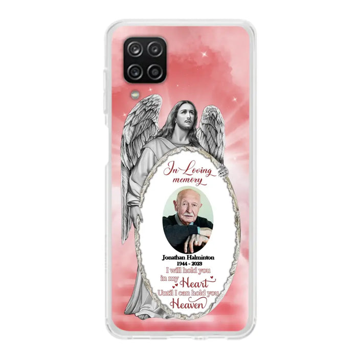 Custom Personalized Jesus Christ Memorial Photo Phone Case - Memorial Gift Idea For Family Member - I Will Hold You in My Heart Until I Can Hold You in Heaven - Case For iPhone/Samsung