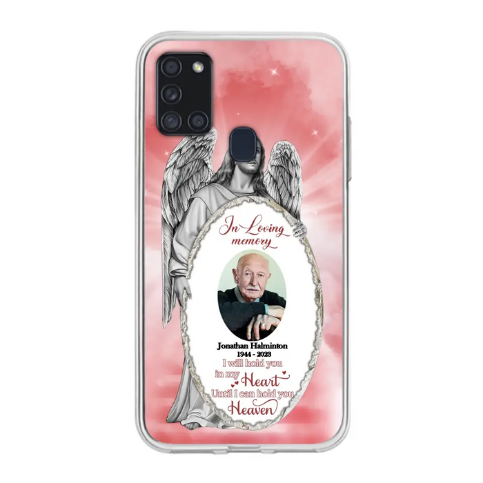 Custom Personalized Jesus Christ Memorial Photo Phone Case - Memorial Gift Idea For Family Member - I Will Hold You in My Heart Until I Can Hold You in Heaven - Case For iPhone/Samsung