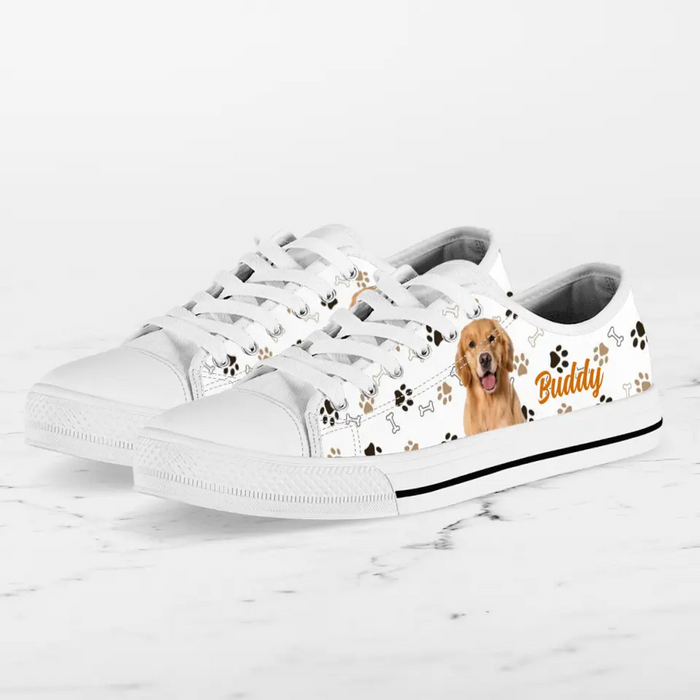 Custom Personalized Dog Photo Sneakers - Gift Idea For Dog Lovers