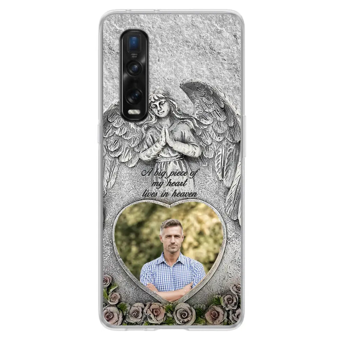 Custom Personalized Memorial Photo Phone Case - Memorial Gift Idea For Family Member - A Big Piece Of My Heart Lives In Heaven - Case For Xiaomi/ Oppo/ Huawei