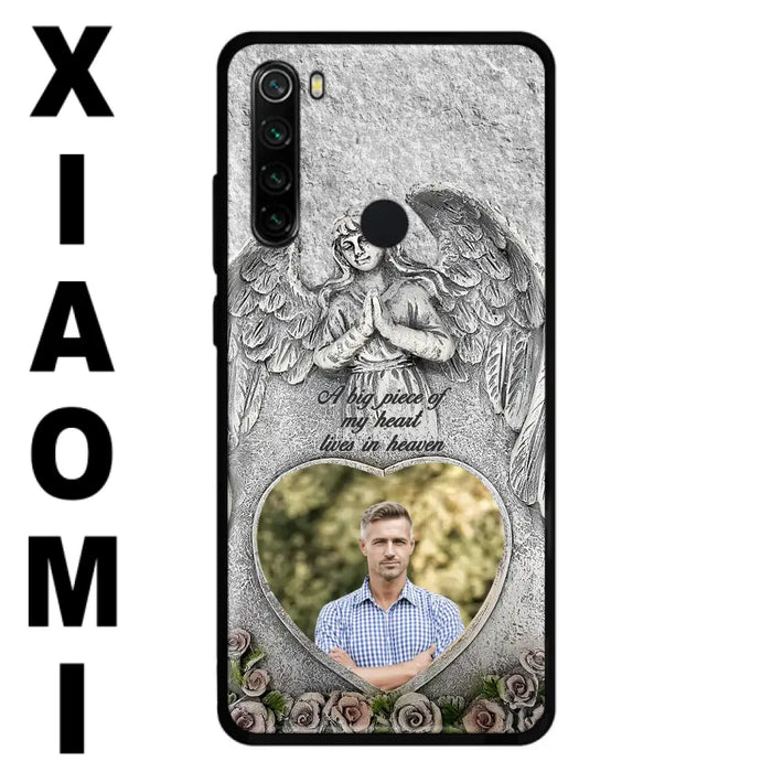 Custom Personalized Memorial Photo Phone Case - Memorial Gift Idea For Family Member - A Big Piece Of My Heart Lives In Heaven - Case For Xiaomi/ Oppo/ Huawei