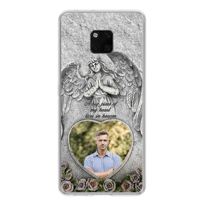 Custom Personalized Memorial Photo Phone Case - Memorial Gift Idea For Family Member - A Big Piece Of My Heart Lives In Heaven - Case For Xiaomi/ Oppo/ Huawei