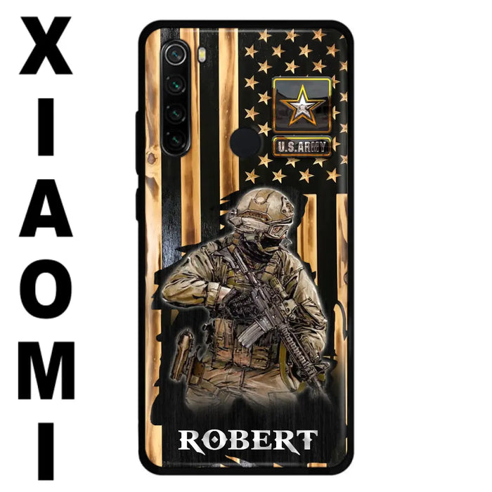 Custom Personalized Veteran US Flag Phone Case - Gift Idea For Veteran/ Soldier - Case For Xiaomi/ Oppo/ Huawei