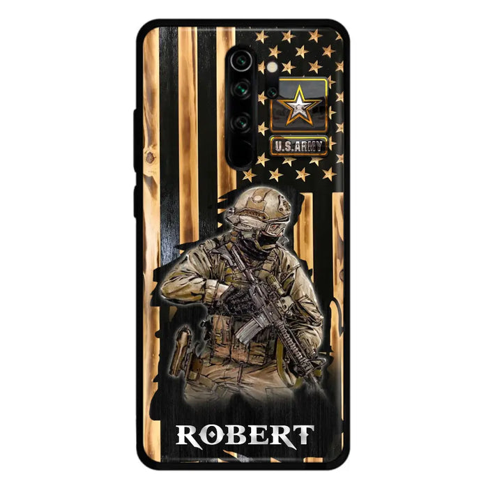 Custom Personalized Veteran US Flag Phone Case - Gift Idea For Veteran/ Soldier - Case For Xiaomi/ Oppo/ Huawei