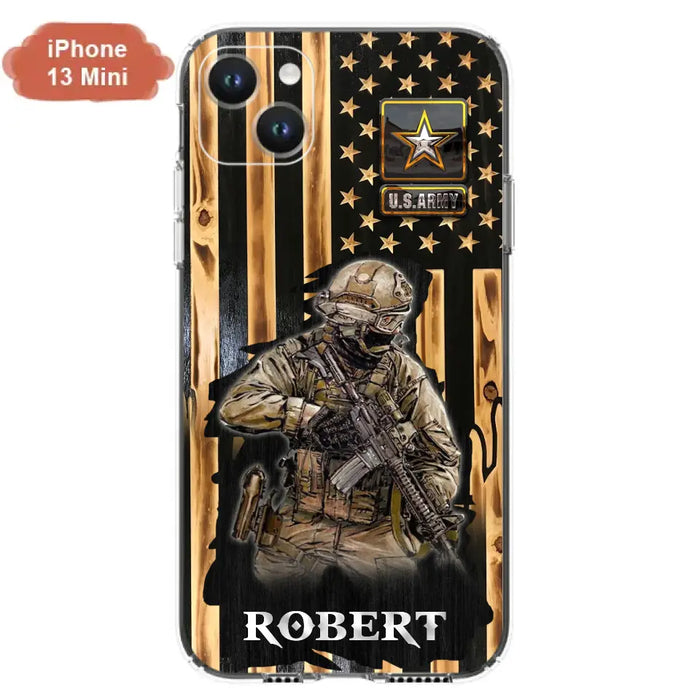 Custom Personalized Veteran US Flag Phone Case - Gift Idea For Veteran/ Soldier - Case For iPhone/ Samsung