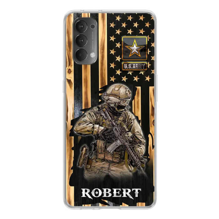 Custom Personalized Veteran US Flag Phone Case - Gift Idea For Veteran/ Soldier - Case For Xiaomi/ Oppo/ Huawei