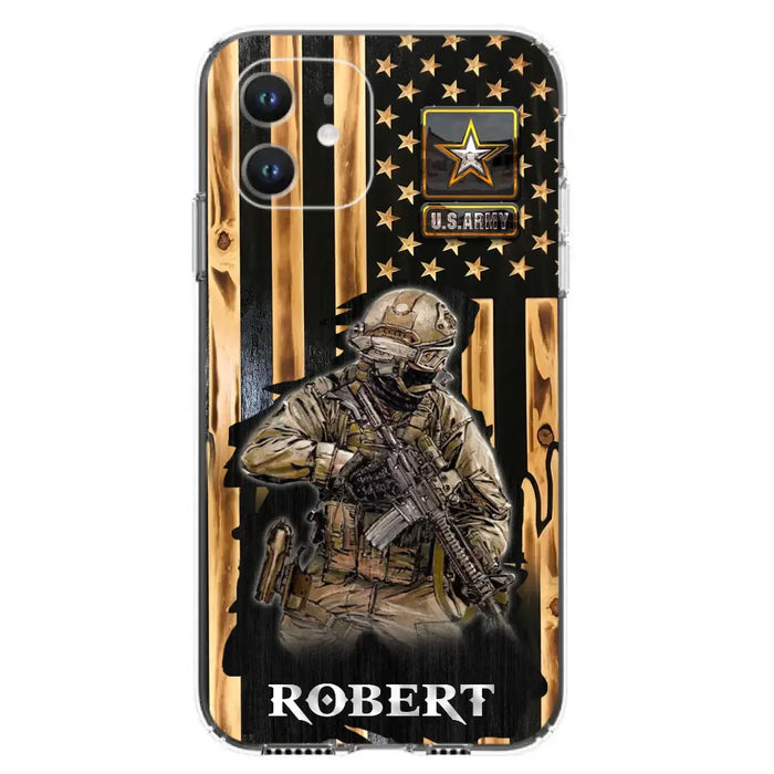 Custom Personalized Veteran US Flag Phone Case - Gift Idea For Veteran/ Soldier - Case For iPhone/ Samsung